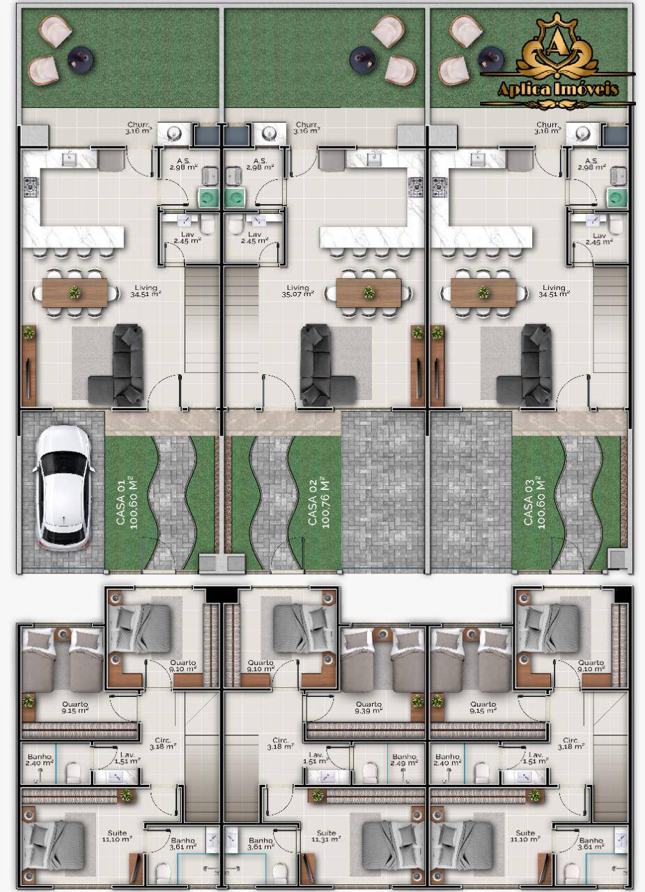 Casa, 3 quartos, 100 m² - Foto 37