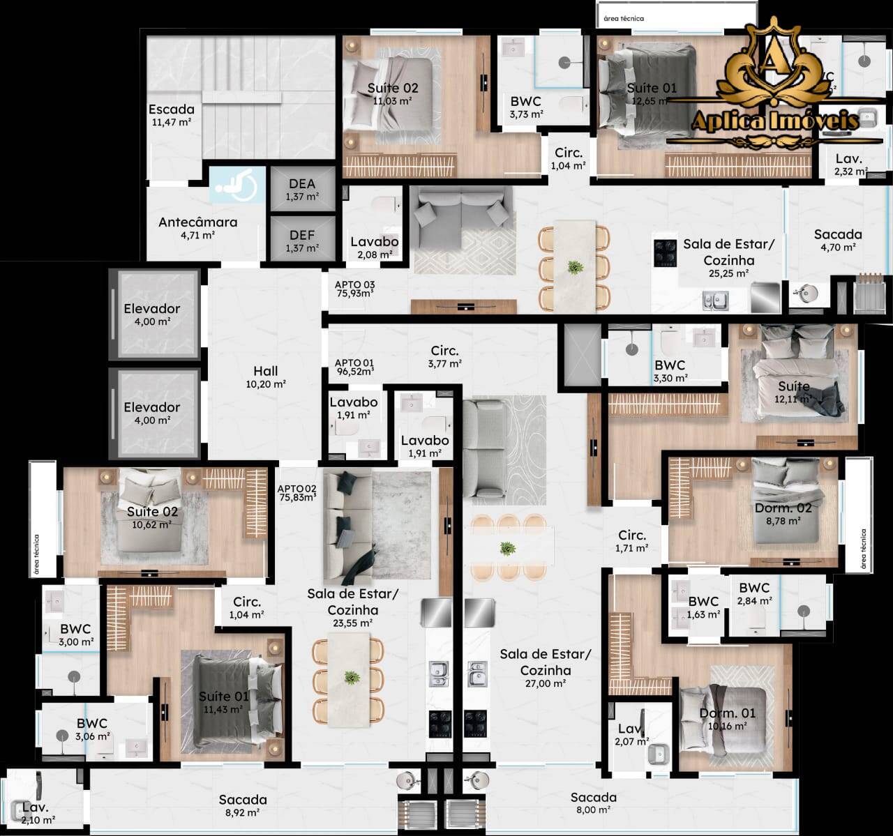 Apartamento à venda com 2 quartos, 75m² - Foto 12