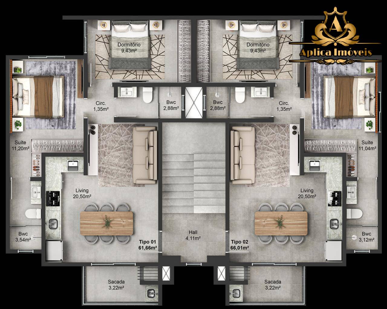 Apartamento, 2 quartos, 65 m² - Foto 9