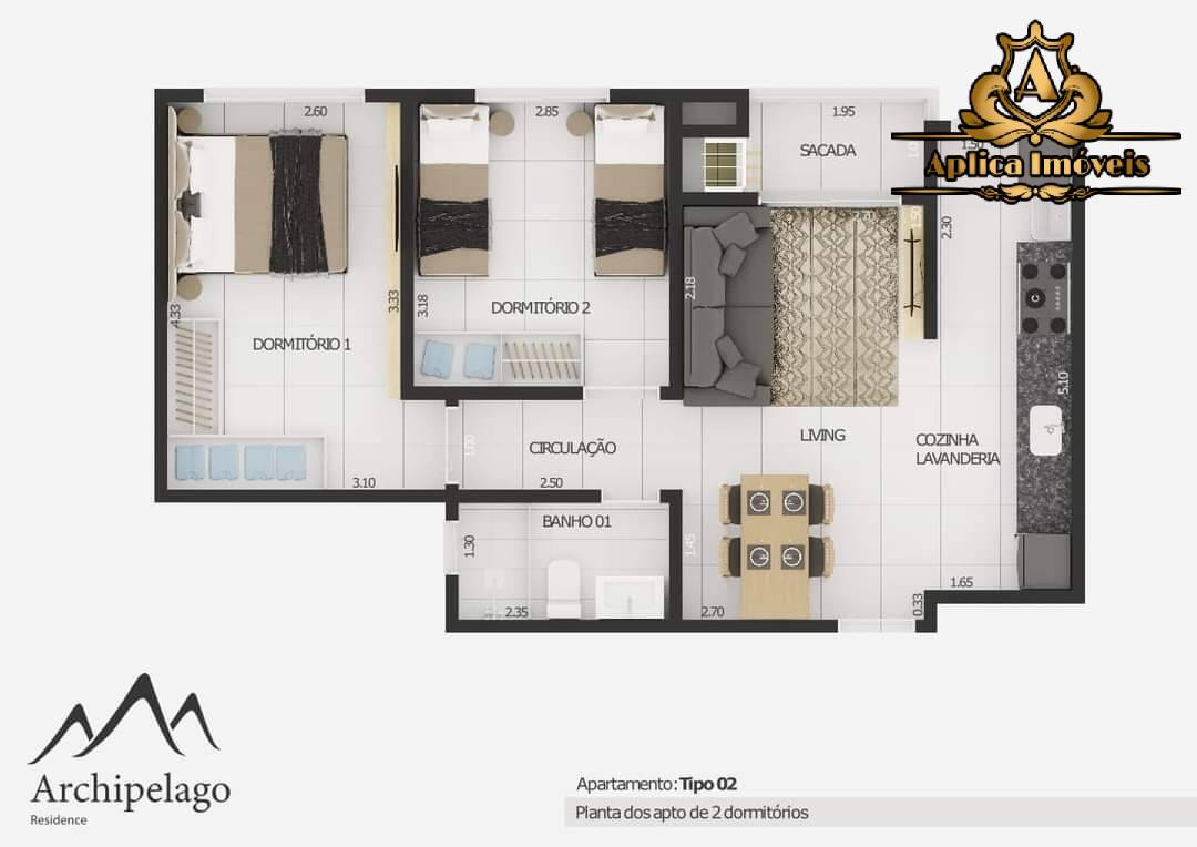 Apartamento, 2 quartos, 56 m² - Foto 7