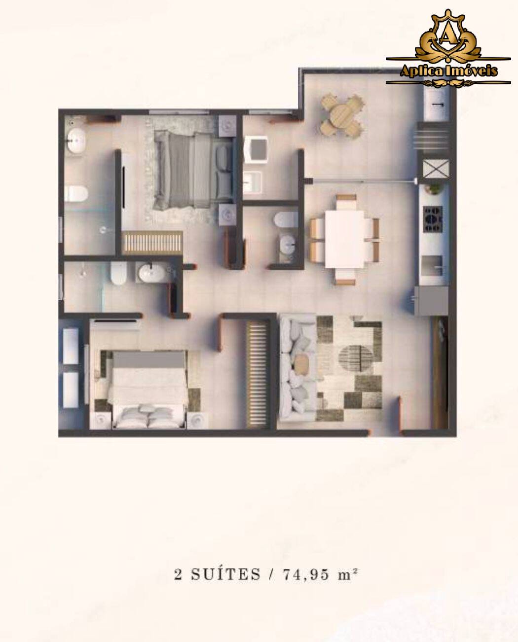 Apartamento, 2 quartos, 74 m² - Foto 7